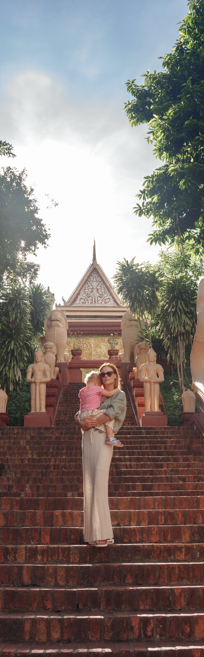 Miss USA 2011 Alyssa Campanella of The A List blog visits Wat Phnom in Phnom Penh, Cambodia