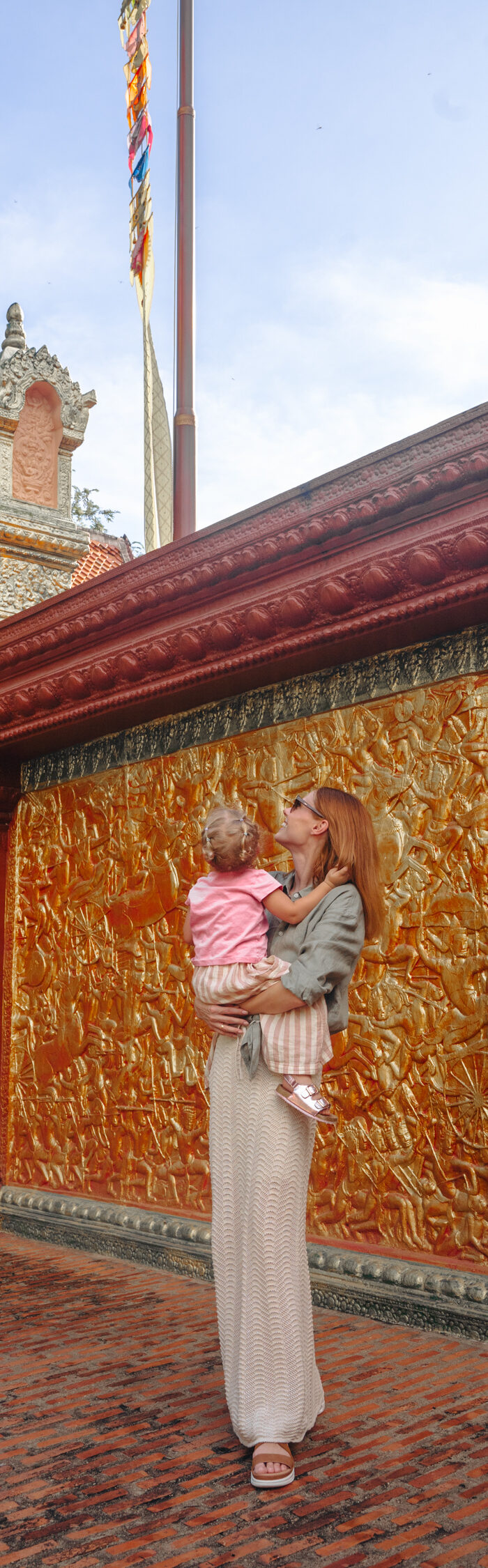 Miss USA 2011 Alyssa Campanella of The A List blog visits Wat Phnom in Phnom Penh, Cambodia
