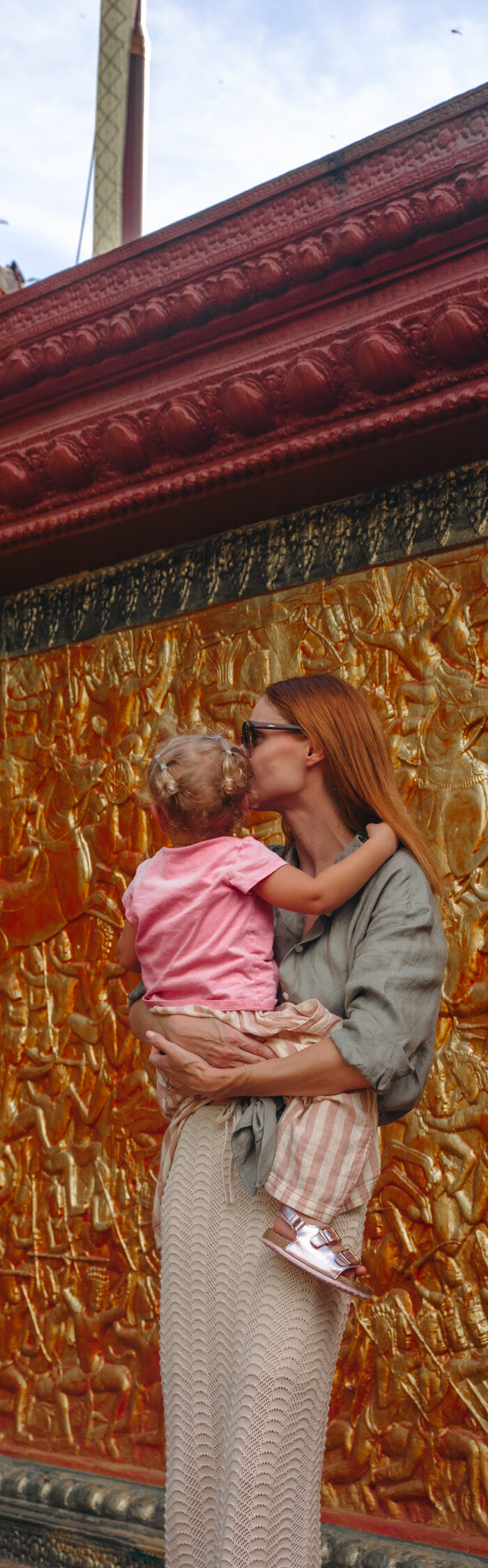 Miss USA 2011 Alyssa Campanella of The A List blog visits Wat Phnom in Phnom Penh, Cambodia