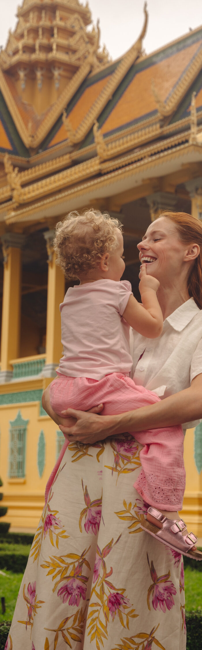 Miss USA 2011 Alyssa Campanella of The A List blog visits the royal palace in Phnom Penh, Cambodia