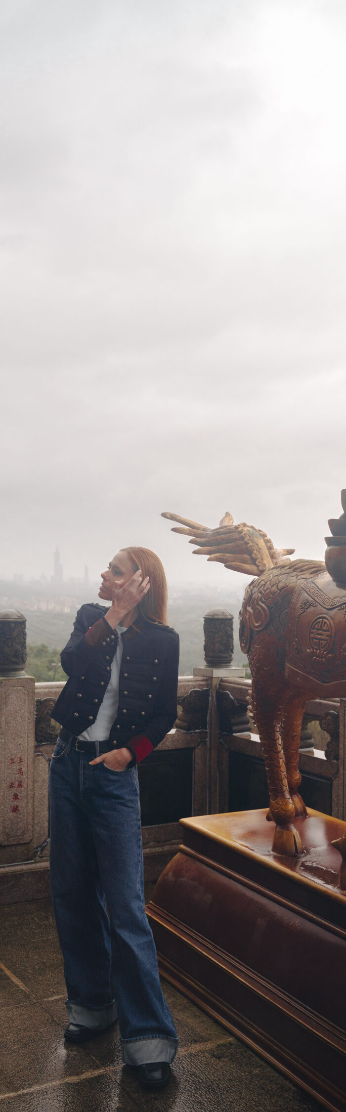 Miss USA 2011 Alyssa Campanella of The A List blog shares 5 spots to visit in Taipei wearing The Kooples military jacket and Agolde Dame jeans.