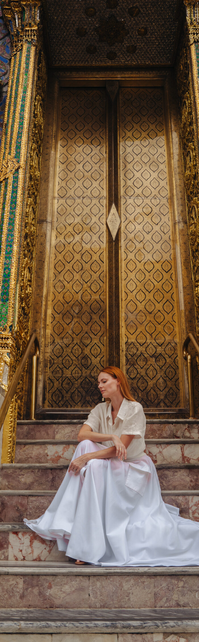 Miss USA 2011 Alyssa Campanella of The A List blog spends a morning at the Grand Palace in Bangkok, Thailand.