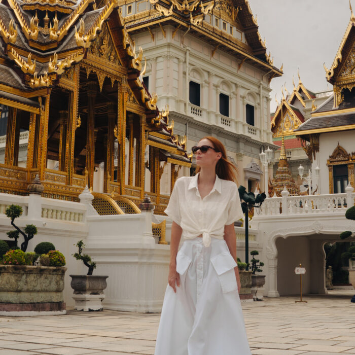 Miss USA 2011 Alyssa Campanella of The A List blog spends a morning at the Grand Palace in Bangkok, Thailand.