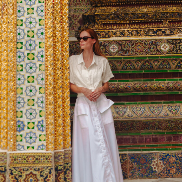 Miss USA 2011 Alyssa Campanella of The A List blog shares what to wear at temples and palaces in Southeast Asia wearing Michael Lo Sordo